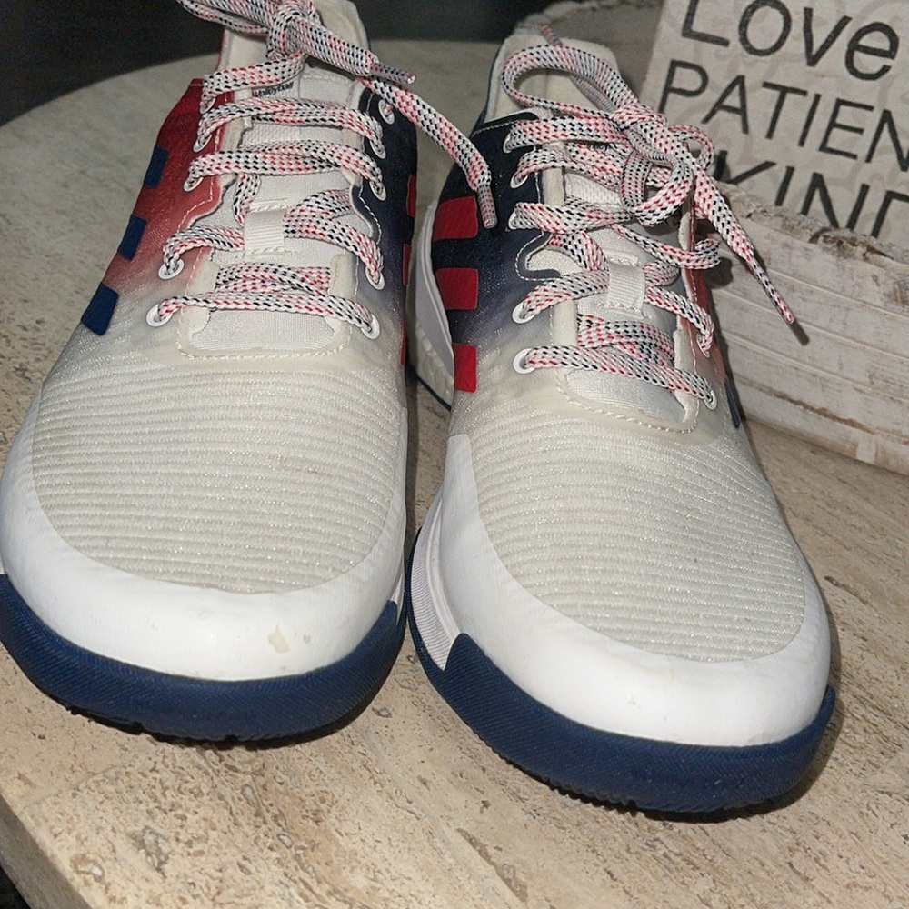 ADIDAS Crazyflight Team Collegiate Red Navy USA Volleyball sneakers Sz 7.5 EUC - Picture 12 of 17